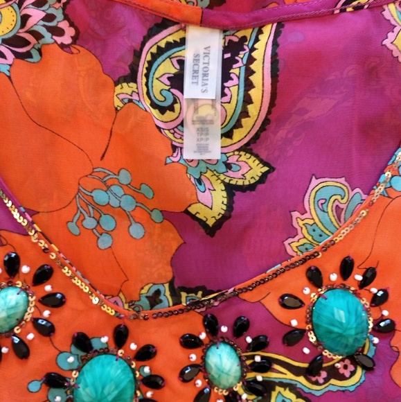 Victoria's Secret beaded swim tunic coverup XS *D - Picture 5 of 7